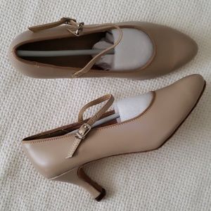 Brand New Suede-Soled Character/Dance Shoe (Beige)